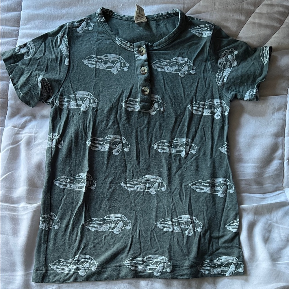 Kate Quinn 5y Bamboo Tee - Stormy blue cars